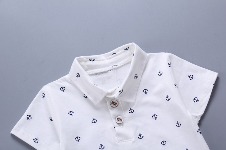 Baby Boy's Anchor Printed Shirt and Shorts Set Baby Boy's Anchor Printed Shirt and Shorts Set